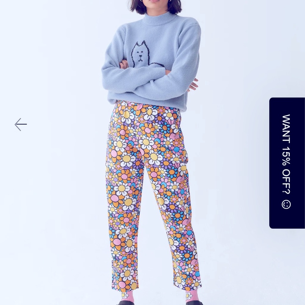 Lazy Oaf Floral Pants - Multicolor